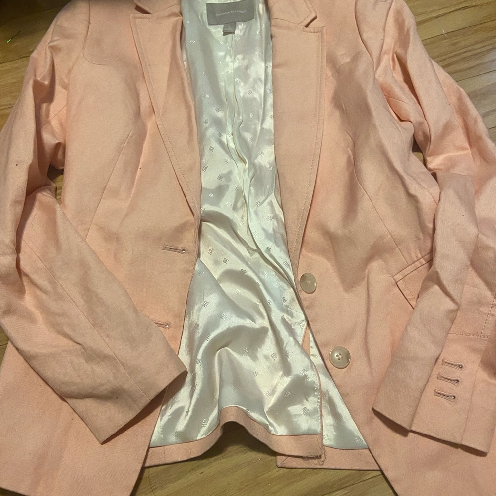 Blush Pink Banana Republic Blazer